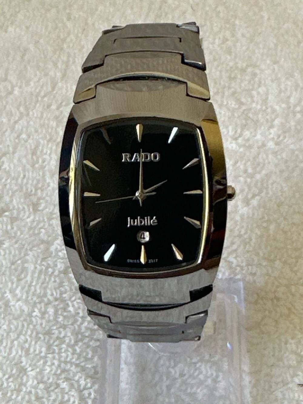 Rado Jubilé 180.0286.5 Tungsten Steel Quartz Tonneau Watch
8” Wrist Size
